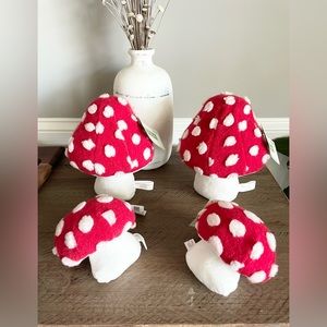 Hobby Lobby Spring Shop Mushroom Plush Set of 4